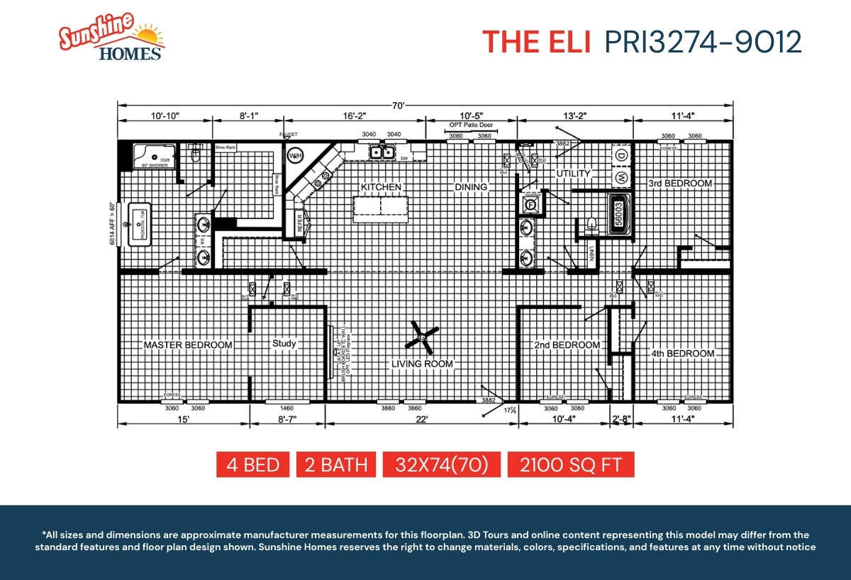Prime The Eli PRI3274-9012 by Sunshine Homes - Marty Wright Home